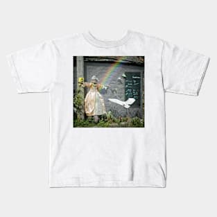 Lady Scarecrow Rainbow Kids T-Shirt